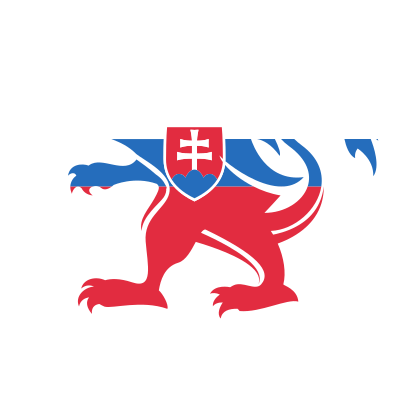 Slovakian flag lion silhouette clipart
