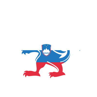 Slovenia flag lion emblem clipart