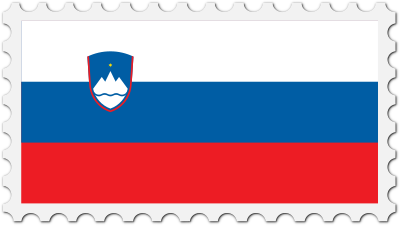 Slovenia flag stamp clipart