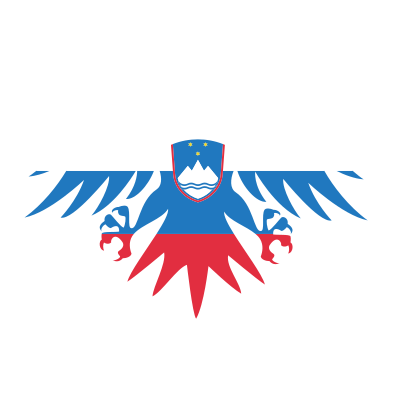Slovenian flag emblem eagle clipart