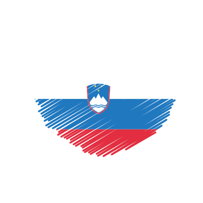 Slovenian flag heart symbol clipart