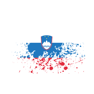 Slovenian flag ink splatter clipart