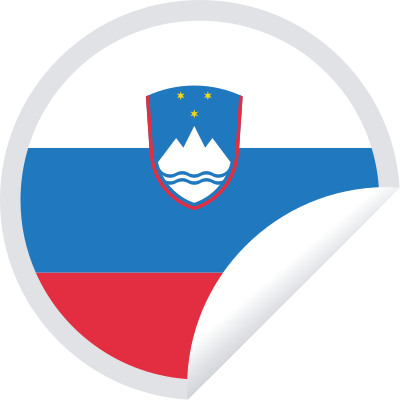 Slovenian flag sticker clipart
