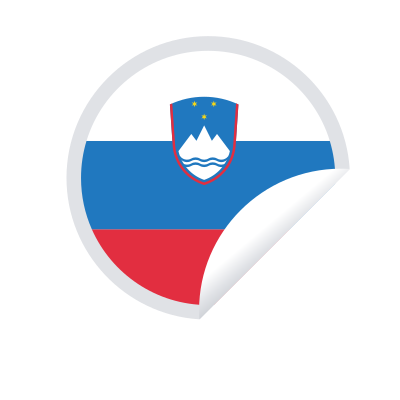 Slovenian flag sticker symbol clipart