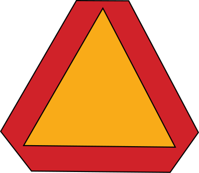 Slow moving vehicle sign clipart