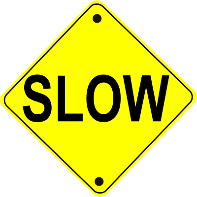 Slow Road Sign clipart