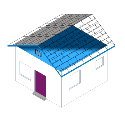 Small Blue House clipart