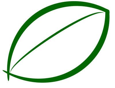 Small Green Leaf Icon clipart