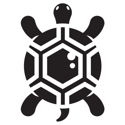 Small turtle silhouette clipart