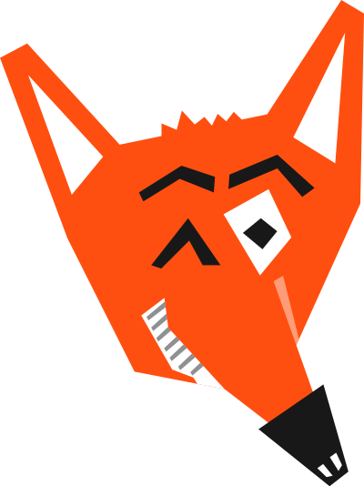 Smart Fox Face clipart