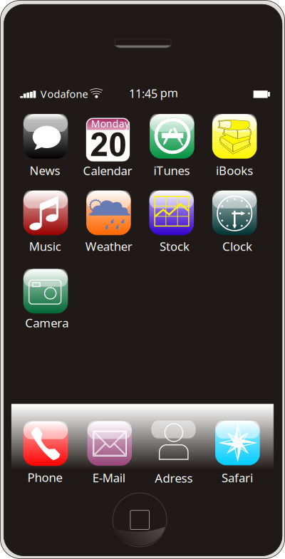 Smartphone (English Version) clipart