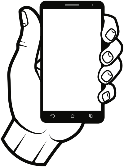 Smartphone in Hand (#1) clipart
