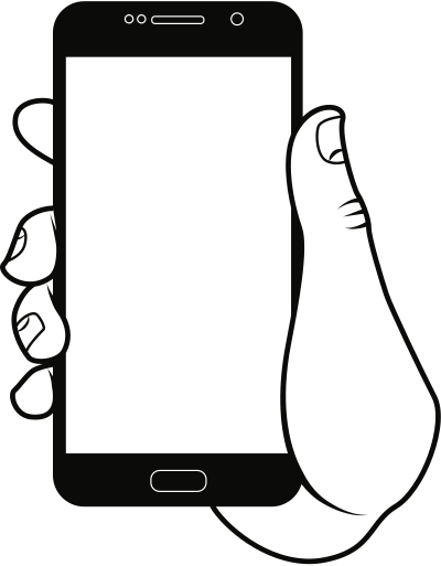 Smartphone in Hand (#2) clipart