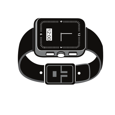 Smartwatch silhouette clipart