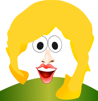 Smiles blonde face clipart