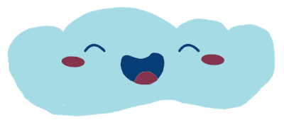 Smiley cloud clipart