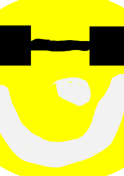 Smiley sun with glasses clipart