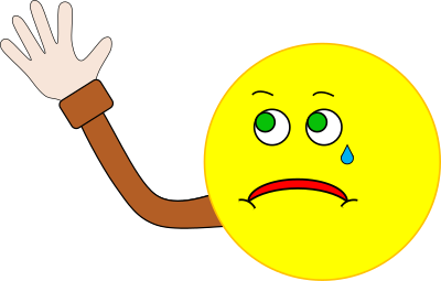 Smiley Waving Goodbye clipart