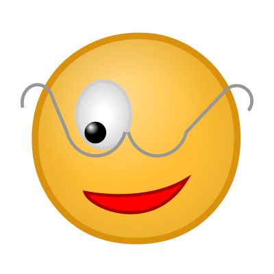 Smiley with glasses clipart
