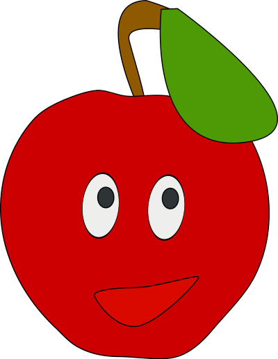 Smiling apple clipart