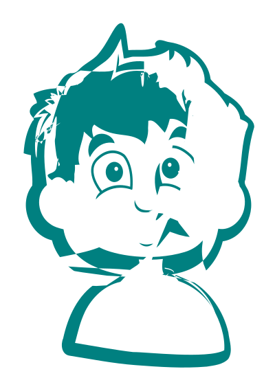 Smiling Boy White for T-Shirt clipart