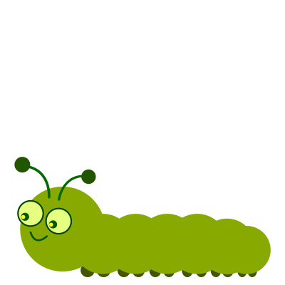Smiling Caterpillar legged, linear clipart