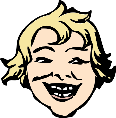 Smiling child clipart