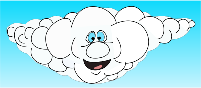 Smiling cloud clipart