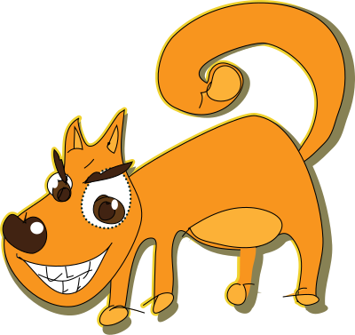 Smiling dog clipart