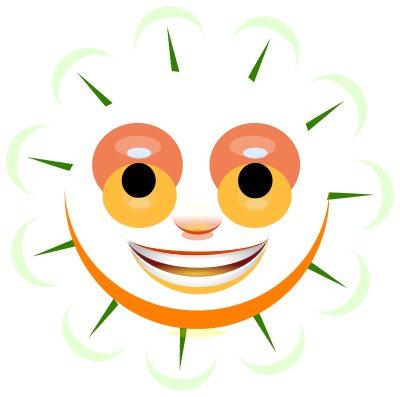Smiling Flower - superb quality clipart