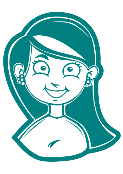 Smiling Girl White for T-Shirt clipart