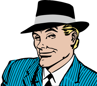 Smiling guy in hat clipart