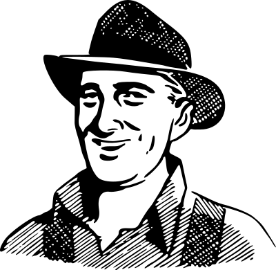 Smiling man 2 clipart