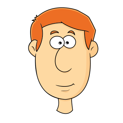 Smiling man face clipart