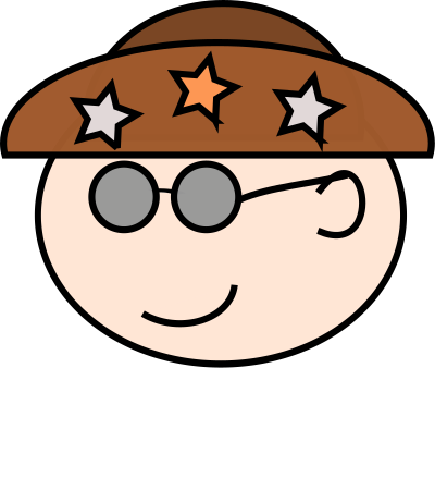 Smiling Man Wearing Hat (Remix) clipart