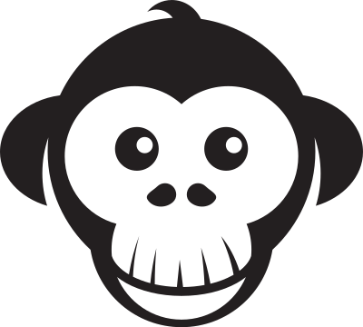 Smiling monkey head clipart