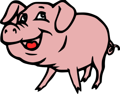 Smiling Pig clipart
