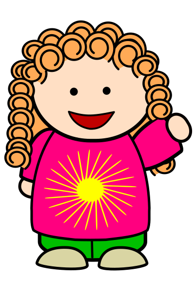 Smiling Red-Haired Girl clipart