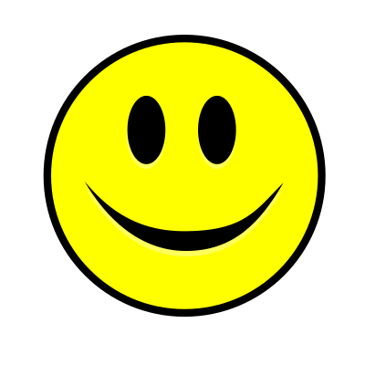 Smiling Smiley simple yellow clipart
