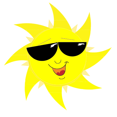 Smiling Sun With Sunglasses clipart