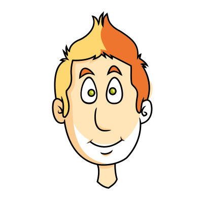 Smiling teen face clipart