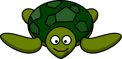 Smiling turtle clipart