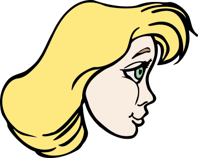 Smiling Woman Profile 3 clipart