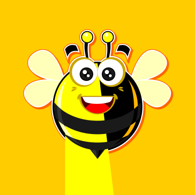 Smilling bee clipart