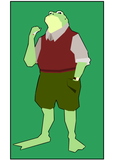 Smoking frog clipart