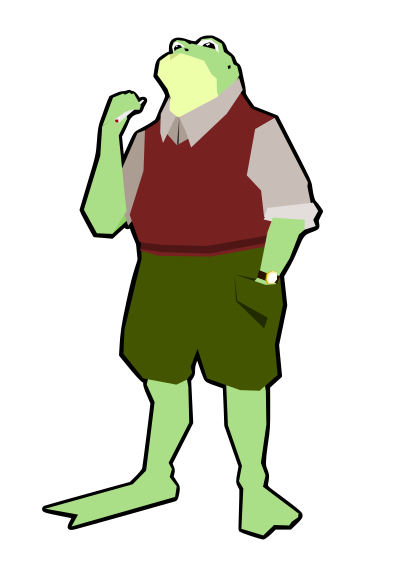 Smoking Frog clipart
