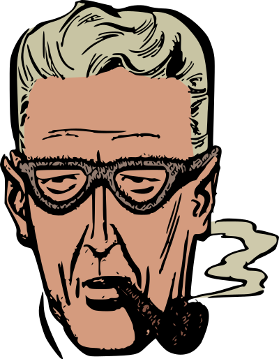 Smoking man clipart