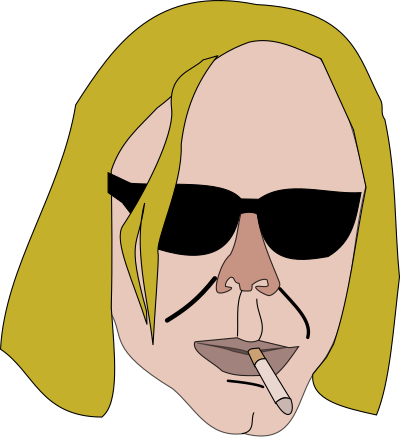 Smoking man clipart