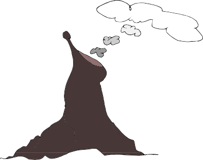 Smoking Volcano clipart