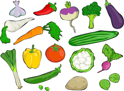 Smorgasboard Of Vegetables clipart